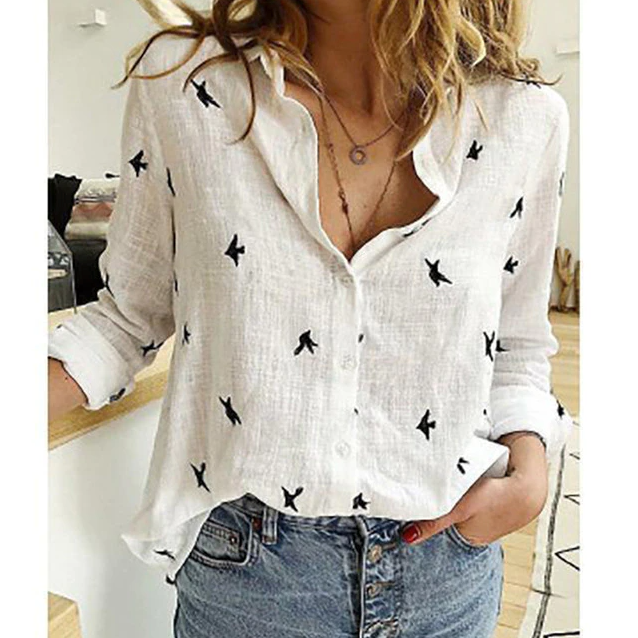 White with Bird / 5XL