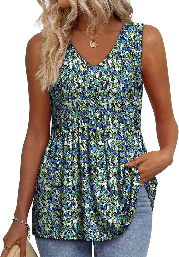 Blue Floral / 2XL