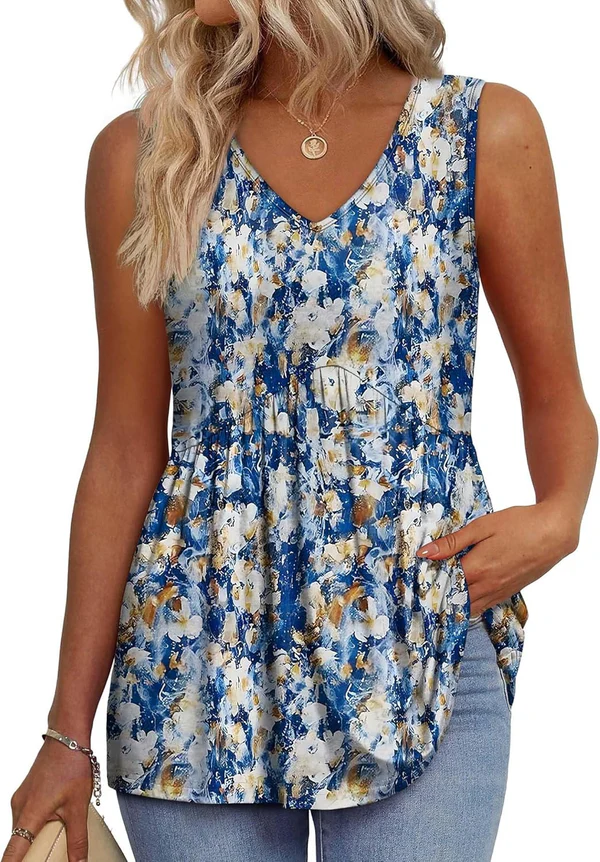 Blue Yellow Floral / 2XL